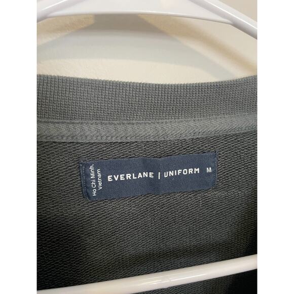 Everlane Uniform 100% Cotton French Terry Crewneck Sweatshirt Gray Size M - Picture 3 of 7
